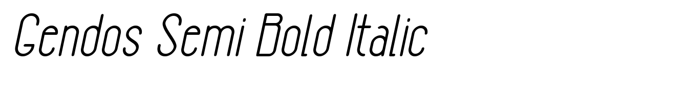 Gendos Semi Bold Italic